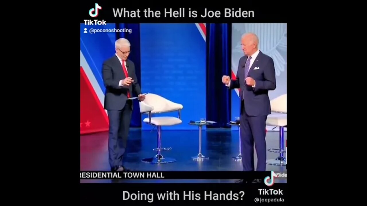 Biden Town Hall Clenching Fists