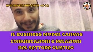 Business Model Canvas - Approfondimento #002 - Comunicazioni e Relazioni del settore Olistico.