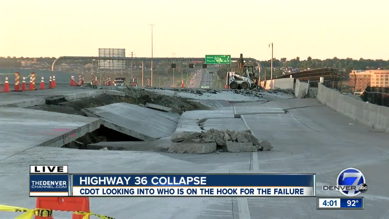 CDOT, private company working to figure out why US 36 collapsed, next steps in rebuild