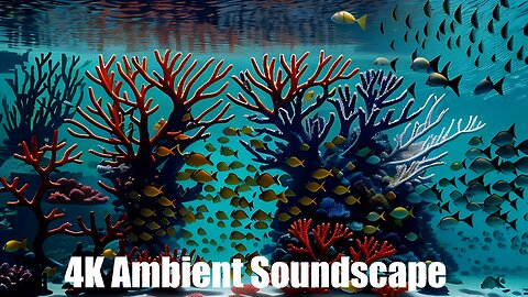 Ambient Soundscape Music - Δ I | (AI) Audio Reactive Realistic | Coral Reef Meditation