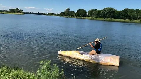 canoa de bambu envelopado @bambutotal