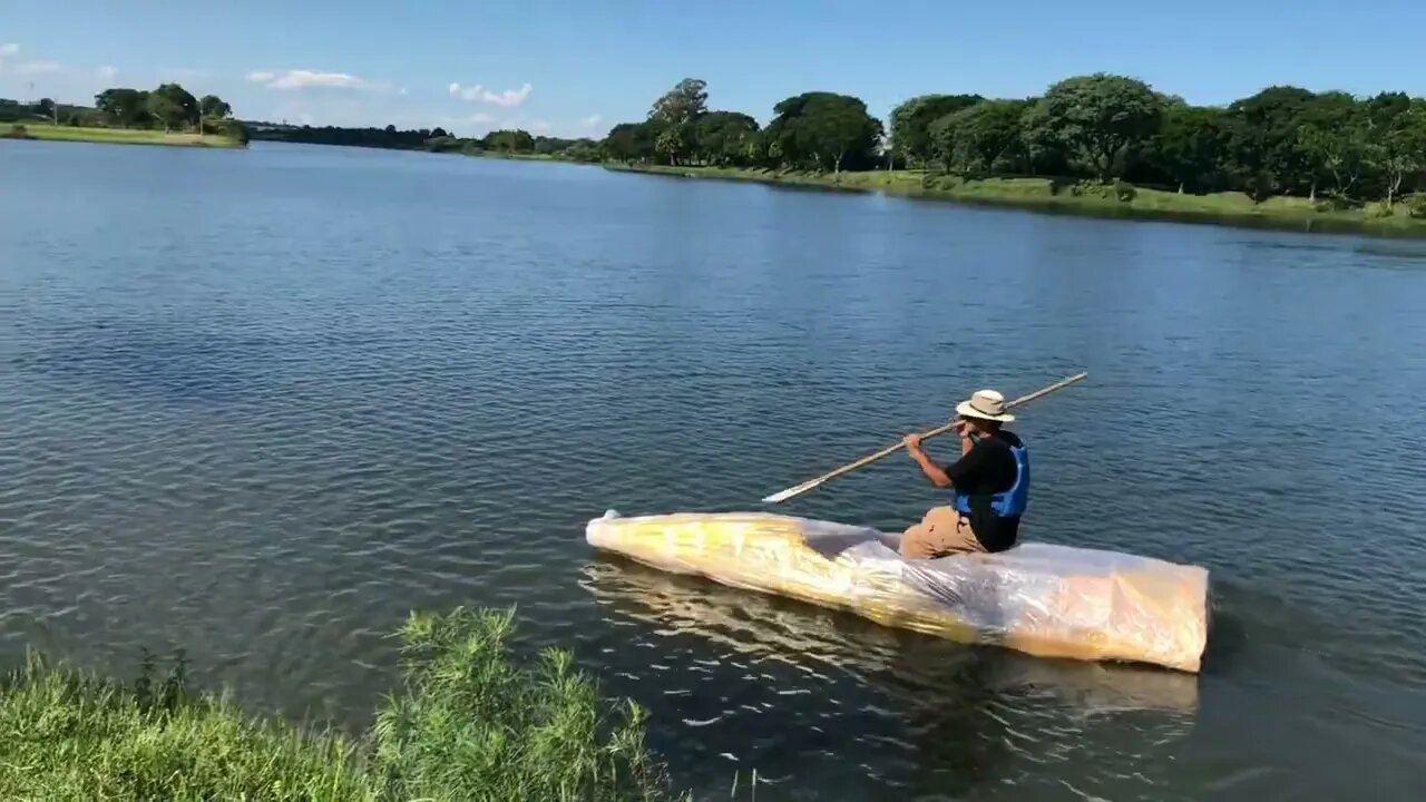 canoa de bambu envelopado @bambutotal