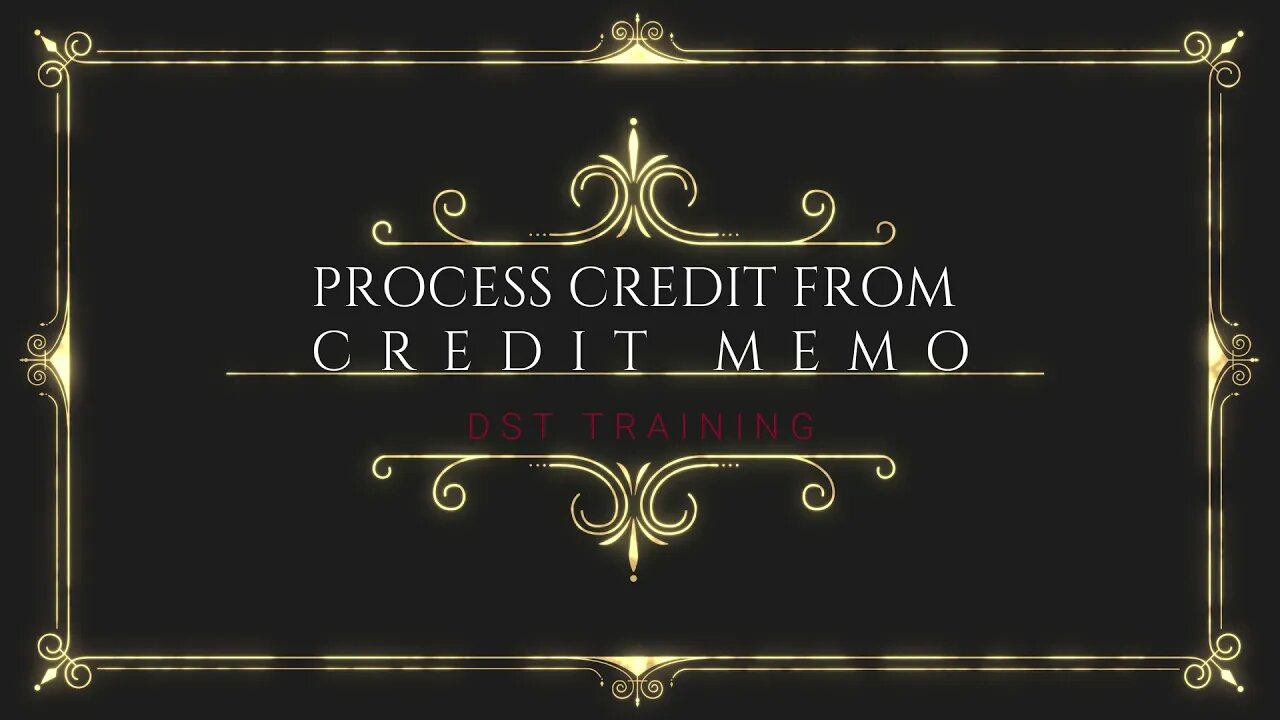 Process Credit From Credit Memo
