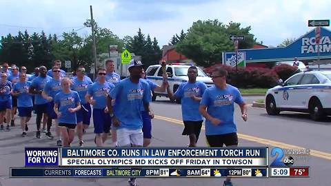 Baltimore County complete leg in annual Law Enforcement Torch Run