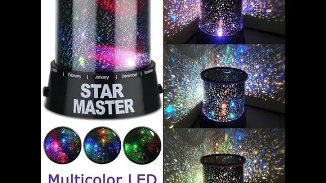 ABAJUR Luminária Projetor do Universo Estrela Star Master