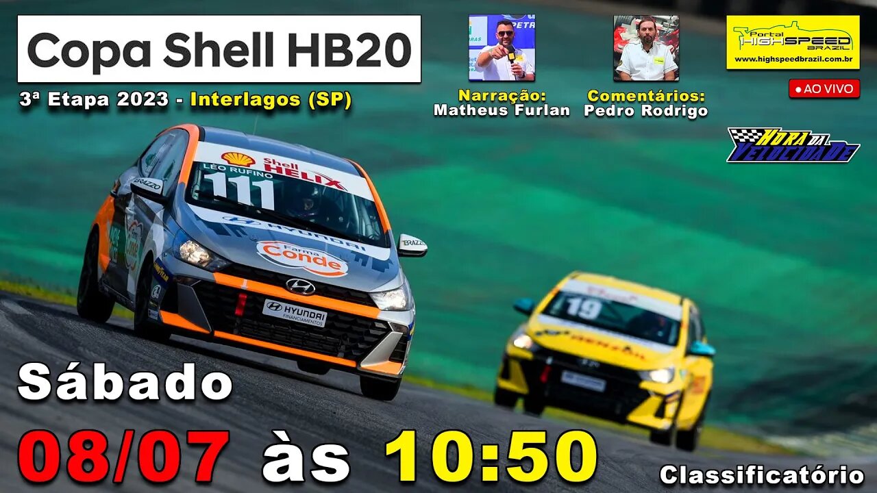 🔴 COPA SHELL HB20 | Classificatório | 3ª Etapa 2023 | Interlagos (SP) | Ao Vivo