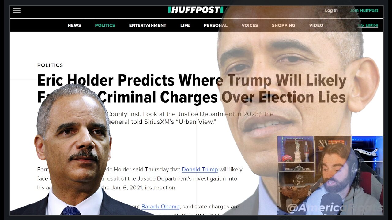 Eric 'Contempt Of Congress' Holder Predicts Criminal Indictment Of President Donald J. Trump