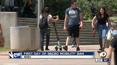 First day of 'micro-mobility' ban at San Diego State