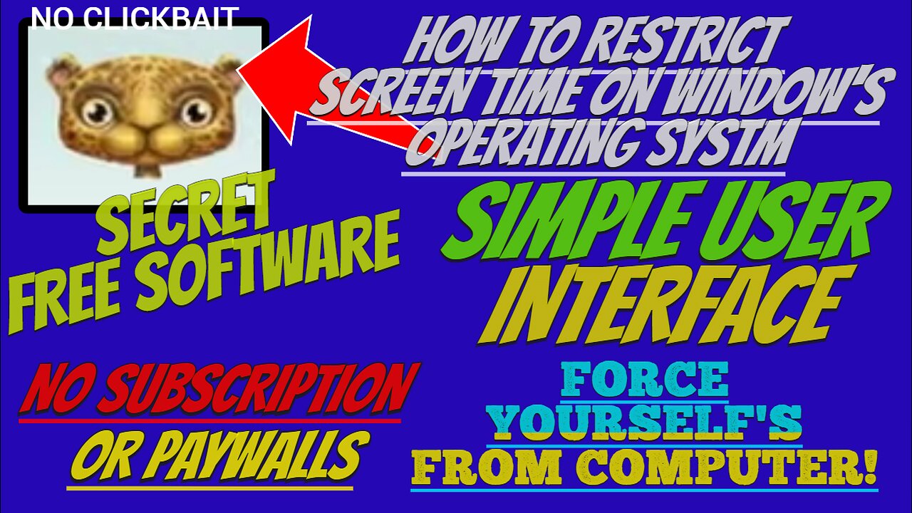 How To Restrict Screen Time | Force Yourself From Screen's | Windows Operating System's