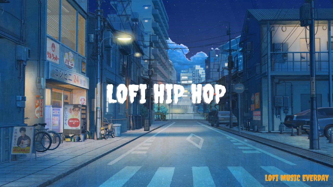 Lofi hip hop music on a Japanese street at night - study relax rest and workout