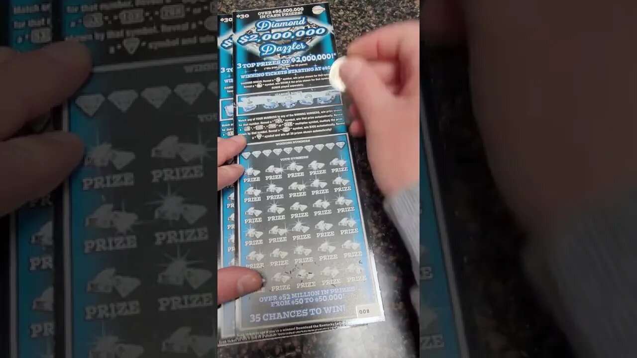 I bought $30 Scratch Off Lottery Tickets Diamond Dazzlers!