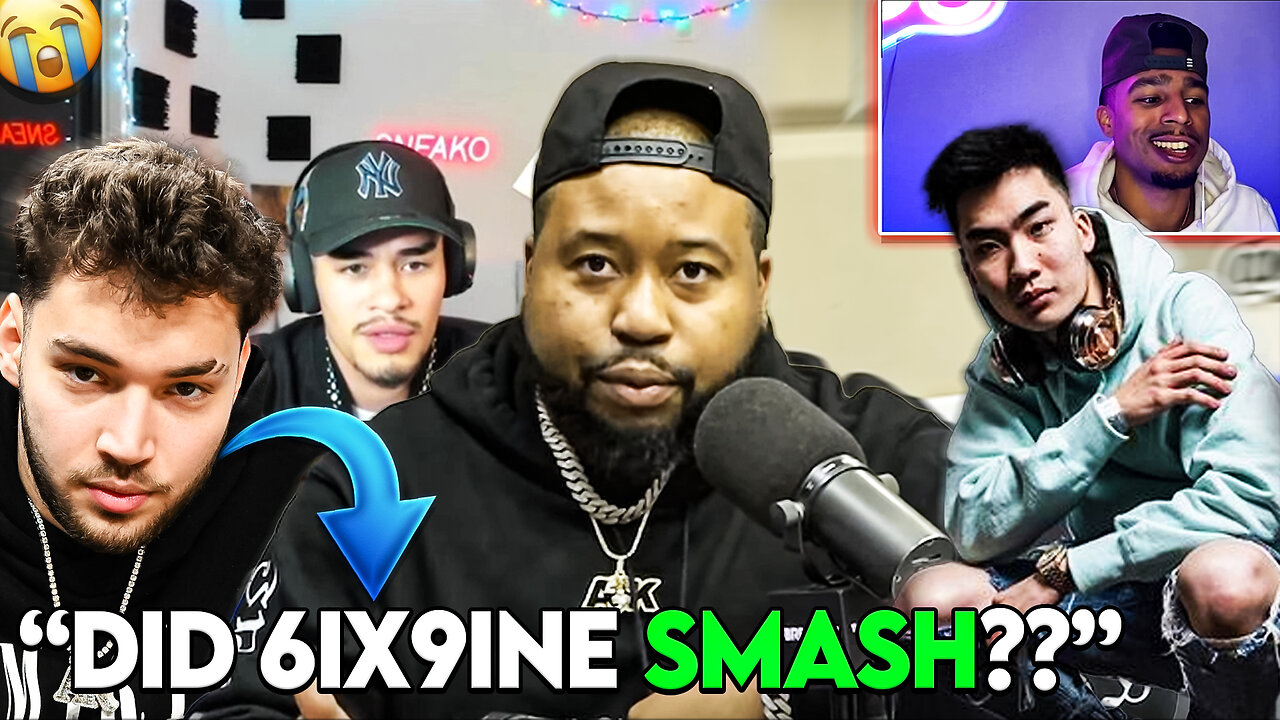 Adin Ross Questions Dj Akademiks about 6ix9ine RUMMORS 😭 Ft. RiceGum & Sneako