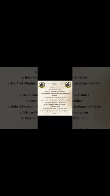 just starting out heres my guests so far