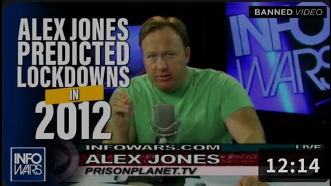 Internet Blown Away by Alex Jones Predicting the Coming of Covid Lockdowns in 2012