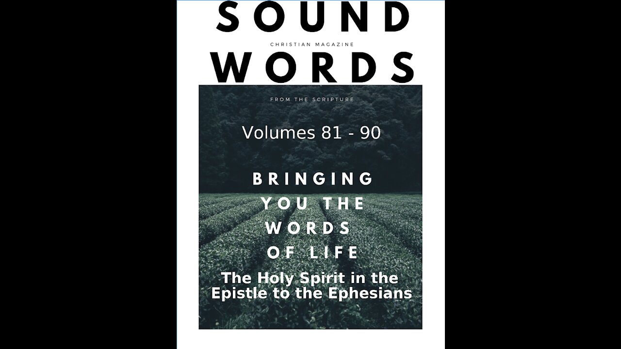 Sound Words, The Holy Spirit in the Epistle to the Ephesians