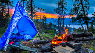 First Overnight Solo Bushcraft and Hammock Camp