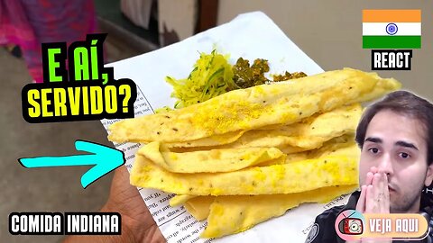 Seria esse um TIRA GOSTO INDIANO? Reagindo a COMIDAS DE RUA INDIANAS | Veja Aqui Reacts