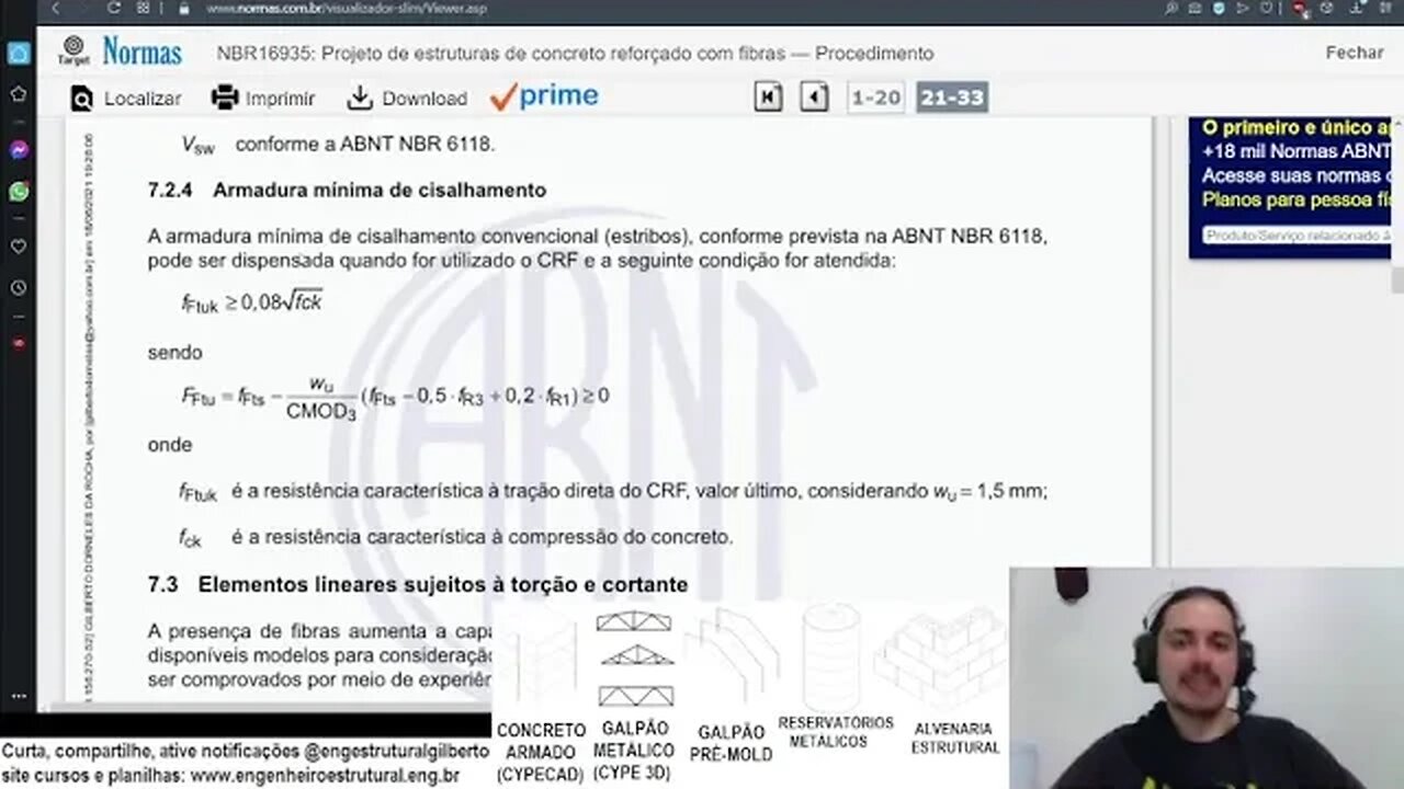 Sobre a NBR 16935 Dimensionamento de concreto com fibras Eng Estrutural