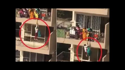 Faridabad : मां ने बेटे को साड़ी से बांधकर 10वें फ्लोर से लटकाया #Video Viral