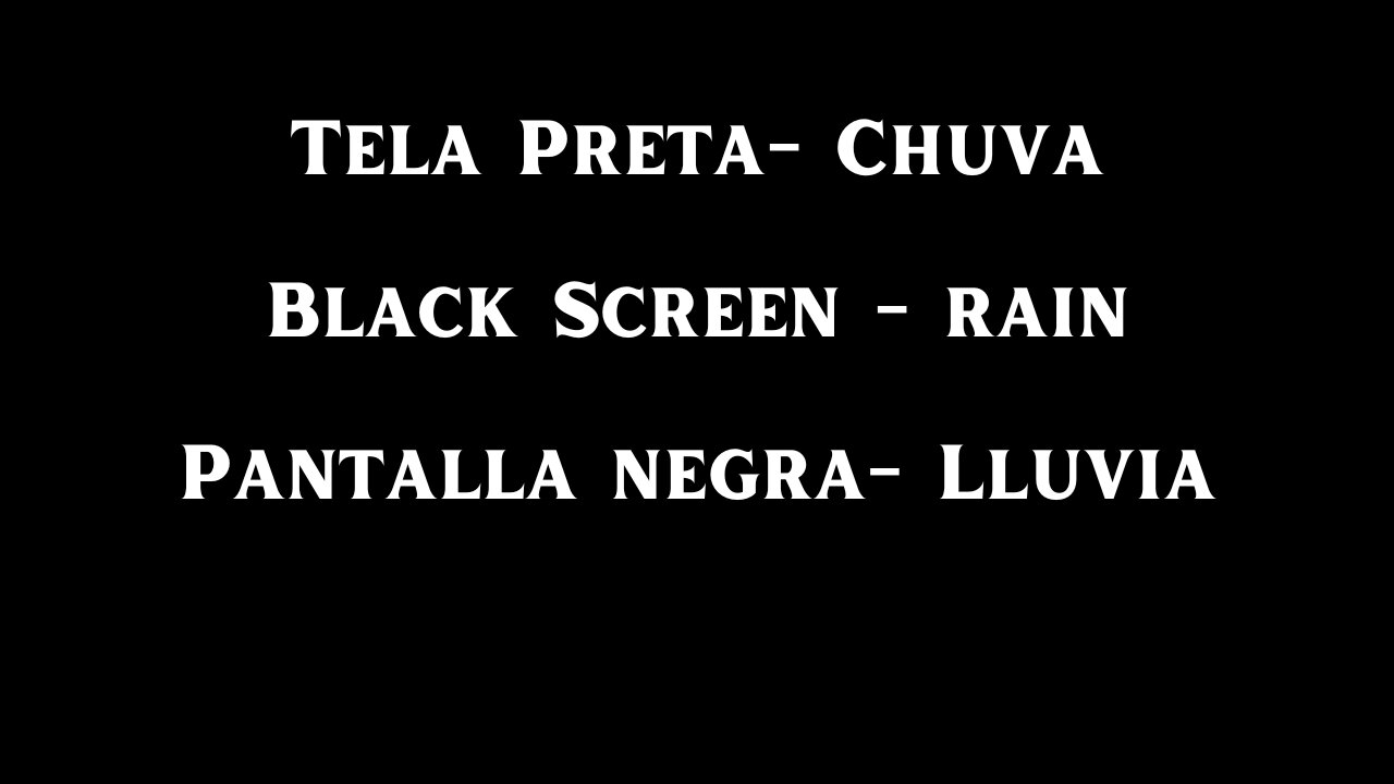 Black screen, rain sound, to relax and sleep