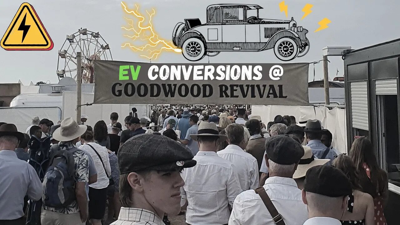 EV Conversions at Goodwood revival. 240Z, Fiat 500, Maserati, Ferrari, Beetle, Porsche 356 & More!