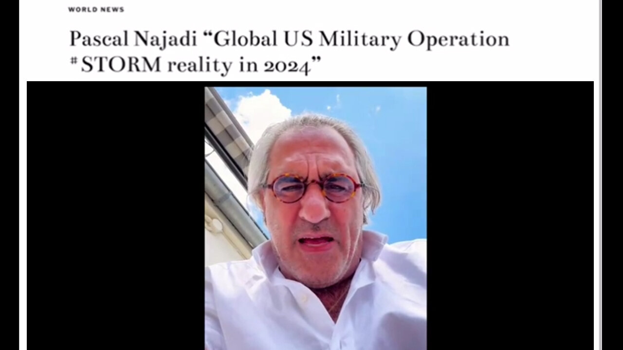 Pascal Najadi - Global US Military Operation #STORM reality