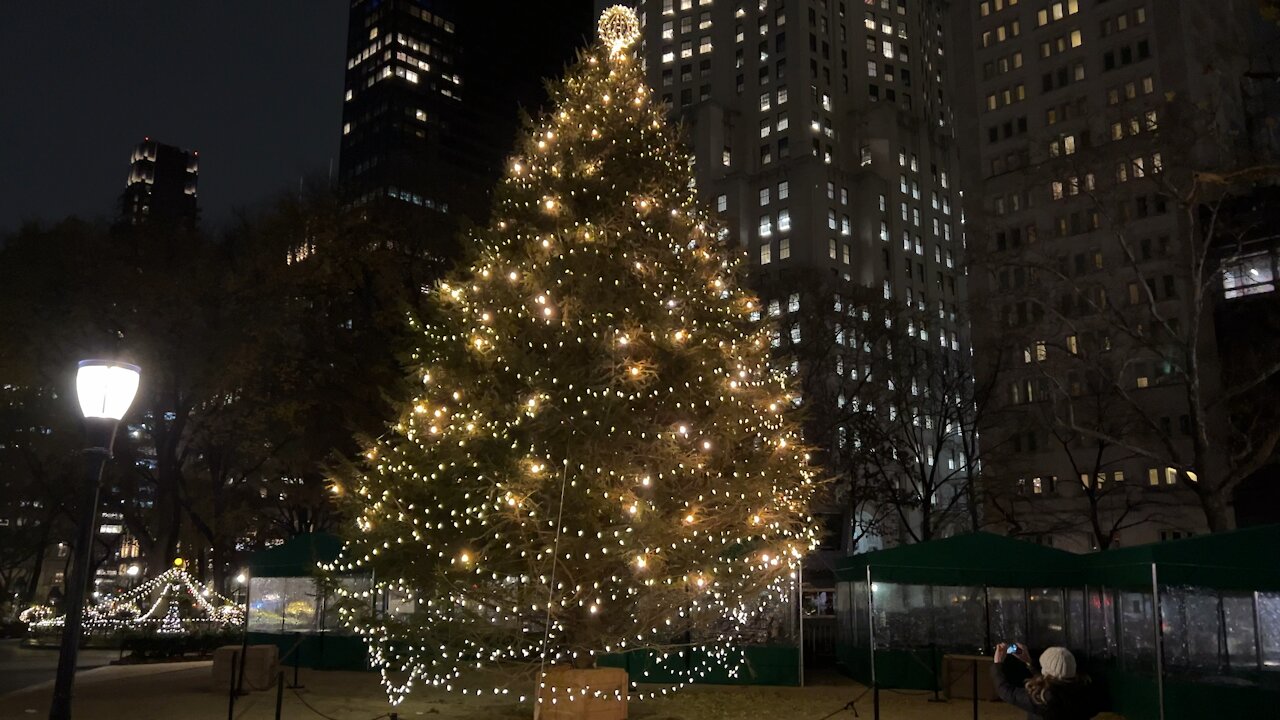 Madison Square Park Christmas Tree Lighting NYC USA 2021