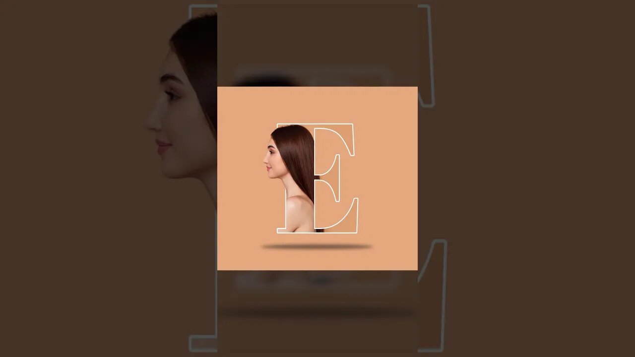 E Letter portrait effect in Photoshop #mcddesigner #trending #viral #shortsfeed #letterportrait