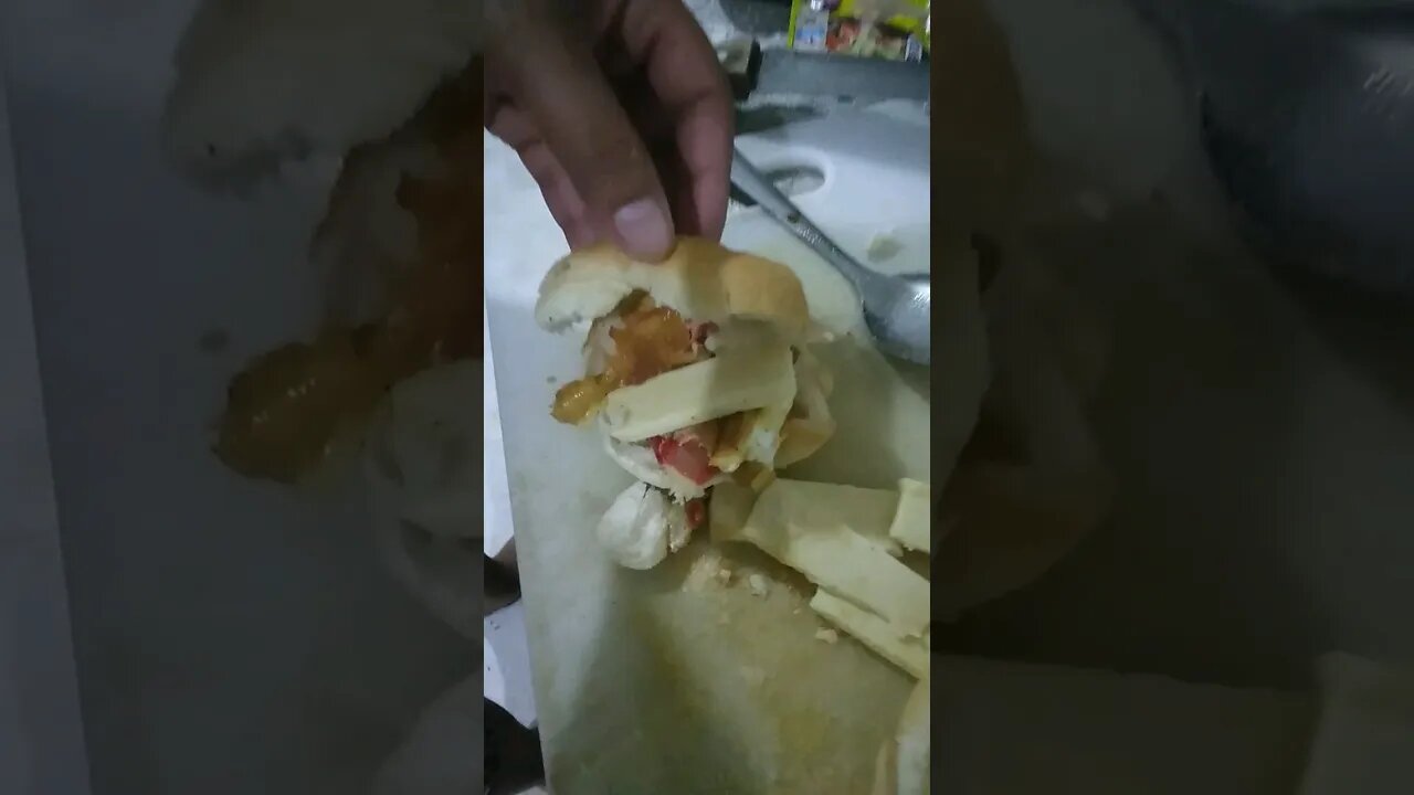 Little Sandwich with Pandesal Cheese Omelette and Sausage