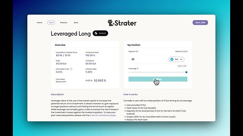 How to Leverage on SuiLend via Strater