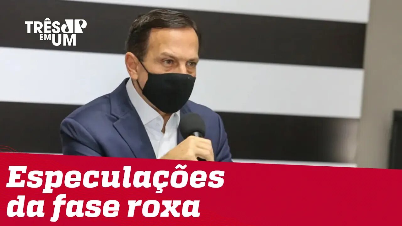 Governo de São Paulo mantém classificação do estado na fase vermelha