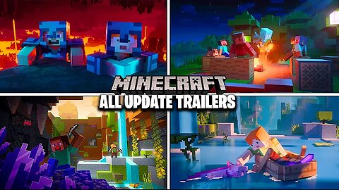 All Minecraft Animated Update Trailers (1.1-1.19 Update)