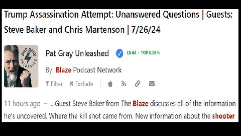 Steve Baker on the Kill Shot, Public Figures Corroborating 488/448y, Inside Info -Pat Gray 7/26 pt.2