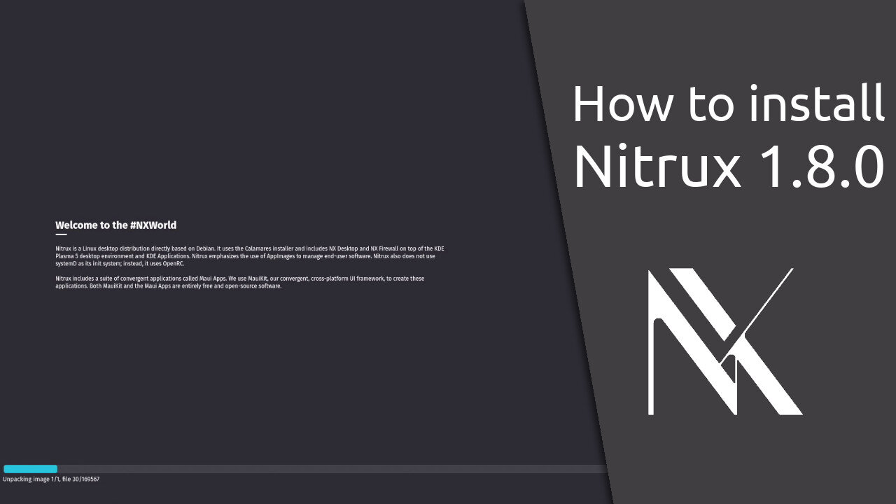 How to install Nitrux 1.8.0