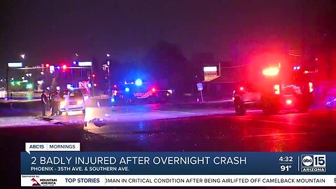 Phoenix police investigating two crashes involving pedestrians overnight