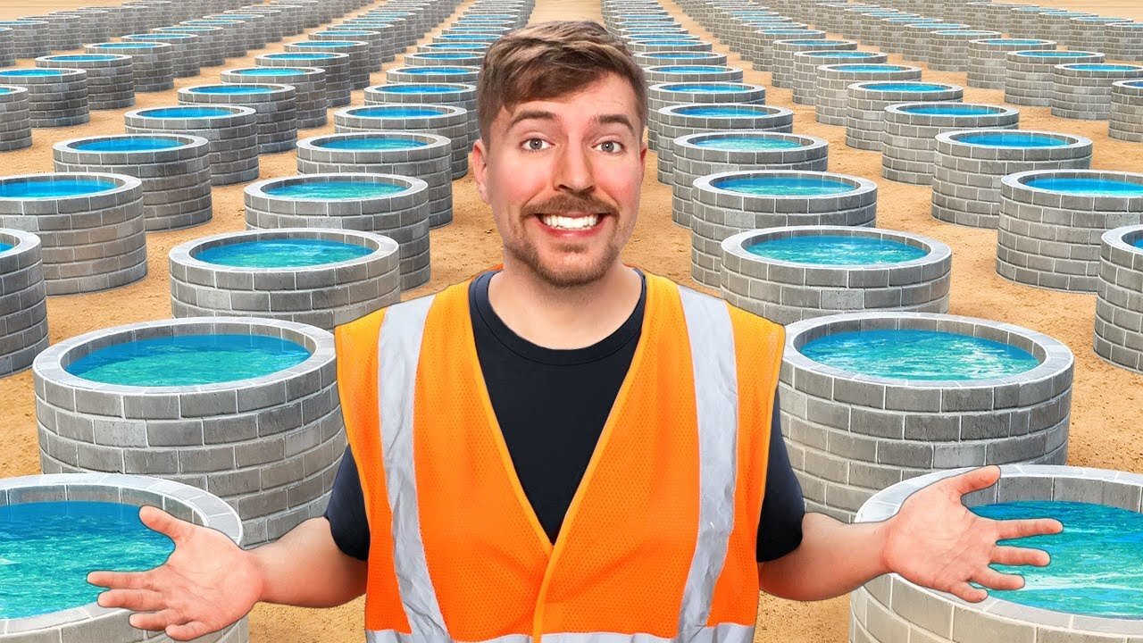 I belts 100 wells in africa. @mr beast