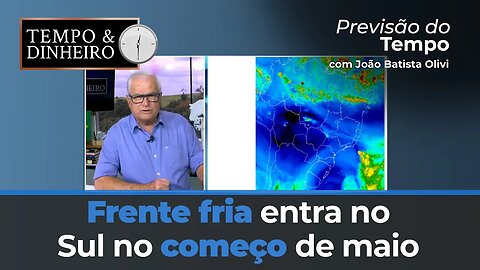 Previsão do tempo mostra chuvas somente sobre o norte do País.