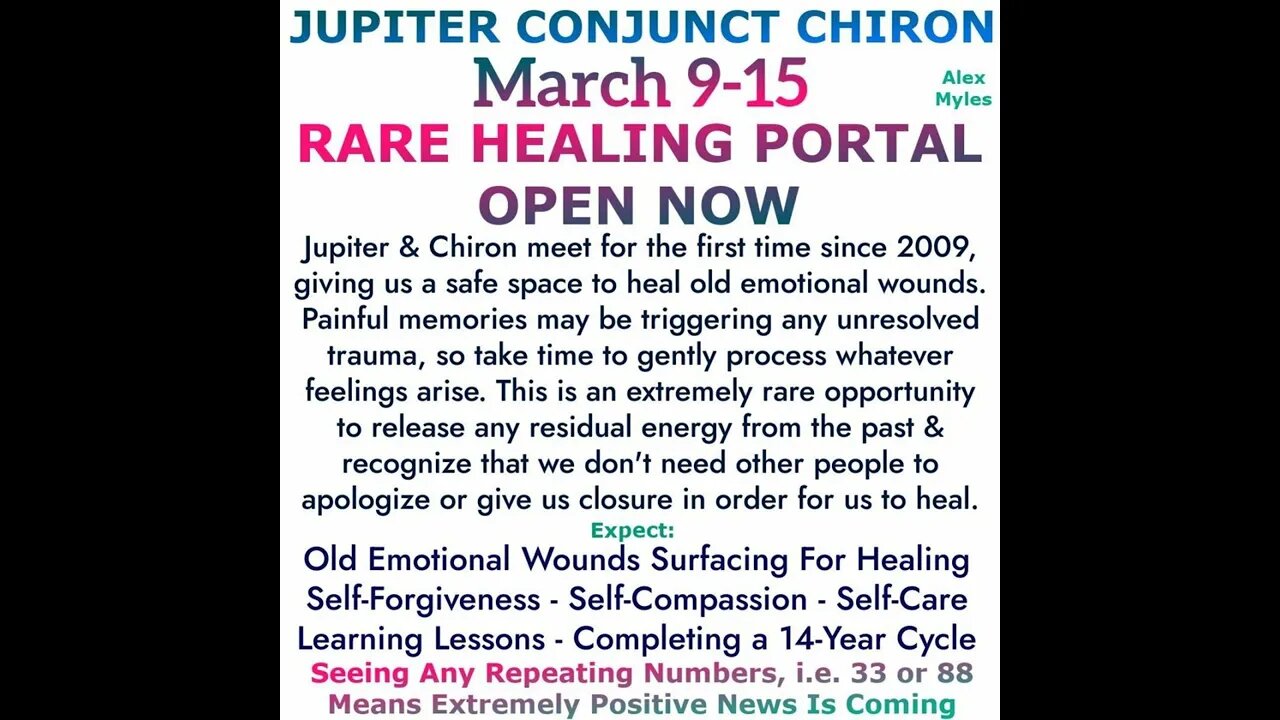 Jupiter Conjunct Chiron ~ The Wounded Healer ~ Powerful Healing Portal ~ Astrology