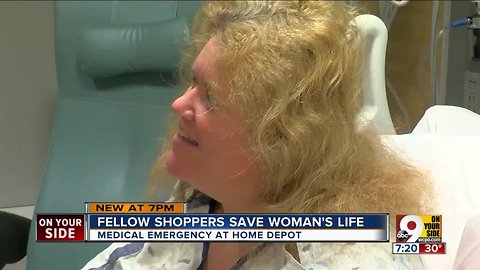 Fellow Home Depot shopper saves woman's life