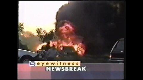 CBS Eyewitness News - Shorter Version - Burning Cars