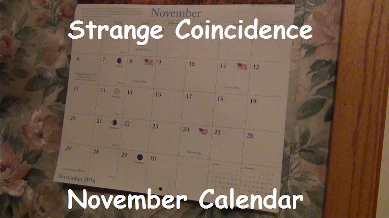 Strange Coincidence - November Calendar