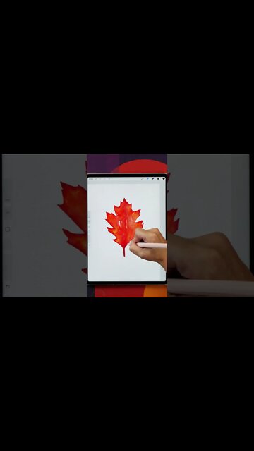 Procreate Watercolor Fall Leaf Painting 🥰