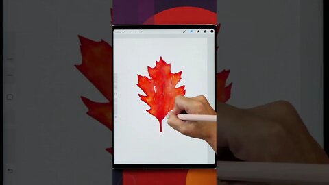 Procreate Watercolor Fall Leaf Painting 🥰