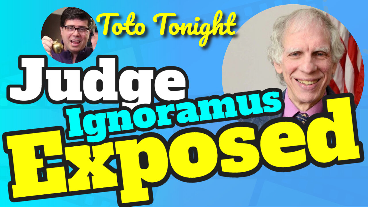 Toto Tonight 11/9/23 "Judge Ignoramus Exposed" plus - ABORTION it is time to talk about it