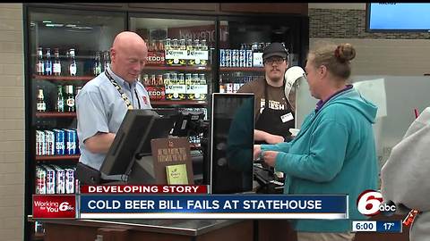 Bill to allow grocery, convenience stores to sell cold beer fails in Senate