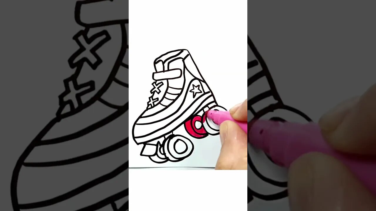 How to Draw and Paint a Beautiful and Colorful Skate