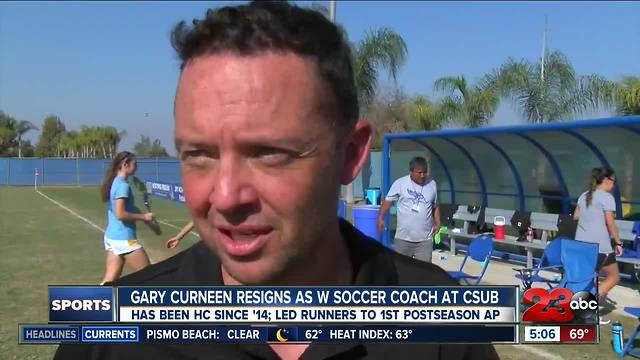 Gary Curneen resigns as head coach of CSUB women's soccer