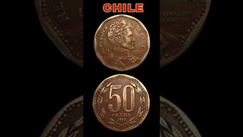 Chile 50 Pesos 1992.#shorts #coinnotesz