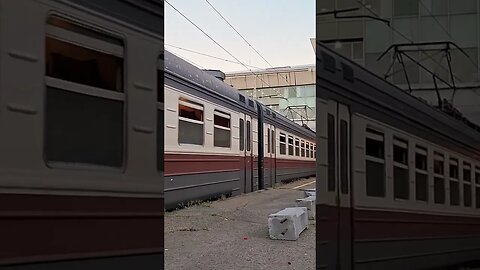 old Soviet train Departing Tbilisi Central #shorts