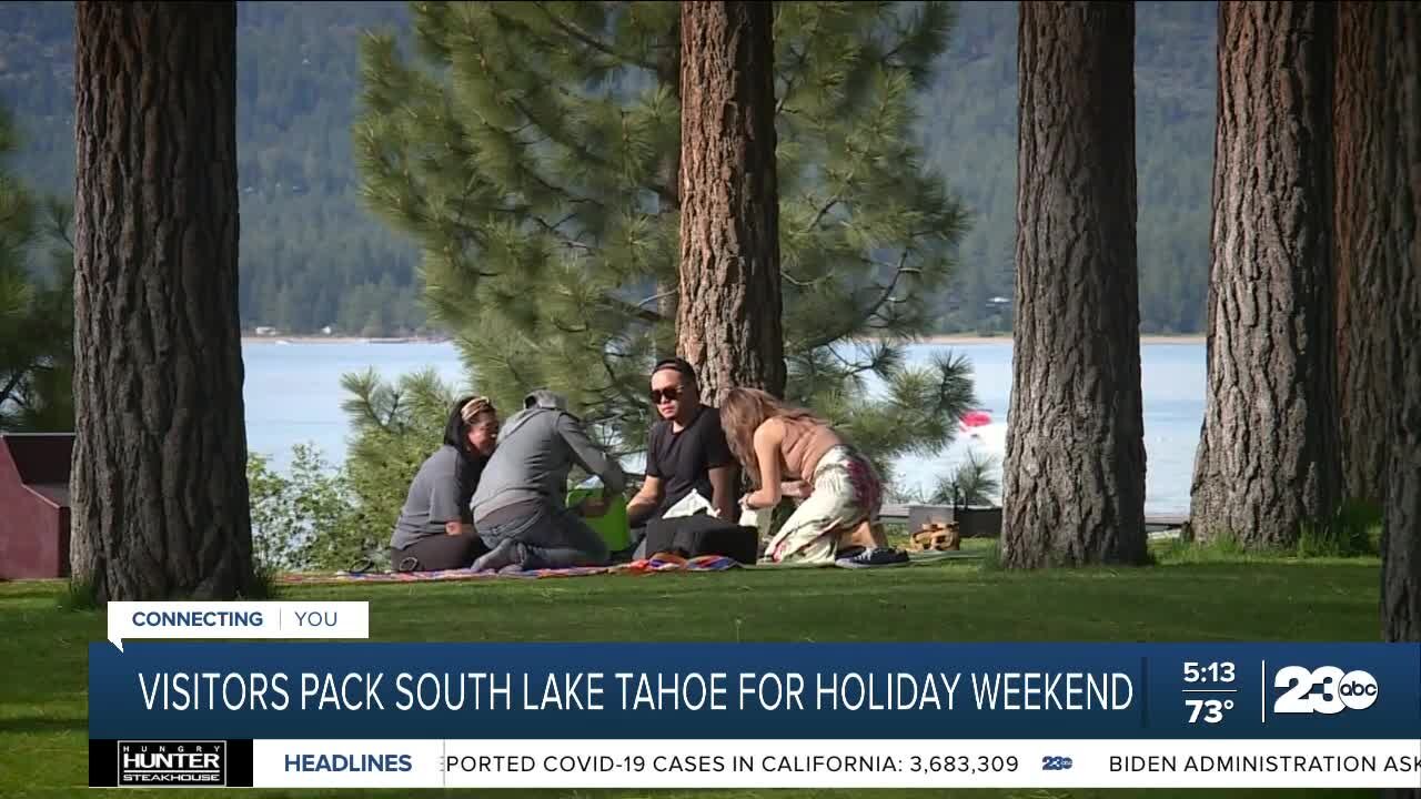 Visitors pack South Lake Tahoe for holiday weekend